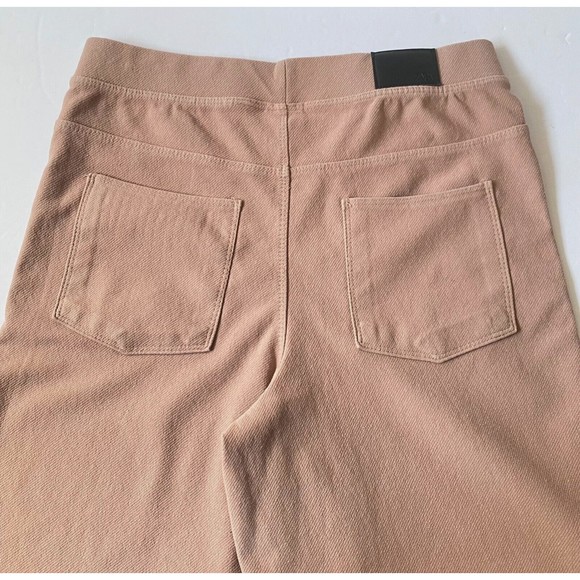 Zara Pants Women's Junior Size 11 - 12 Mauve Pink Wide Leg Crop Stretchy Pull On - Picture 4 of 16